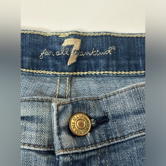 7 FOR ALL MEN JEAN SHORTS SIZE 27 - Picture 2 of 5